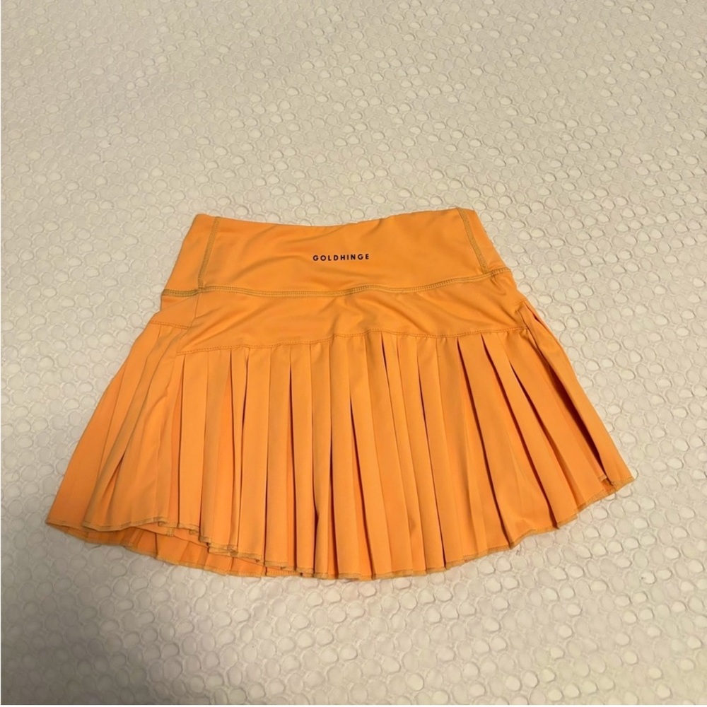 Gold Hinge Skirt Orange